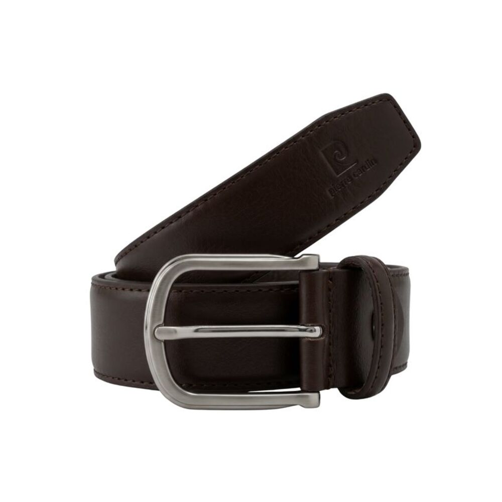 Pierre Cardin Brown Stiched Mens Belt